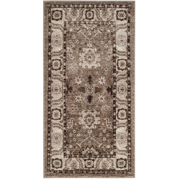 Flowers First 2 ft. 7 in. x 5 ft. Vintage Hamadan Power Loomed Area Rug, Taupe - Small Rectangle FL1862583